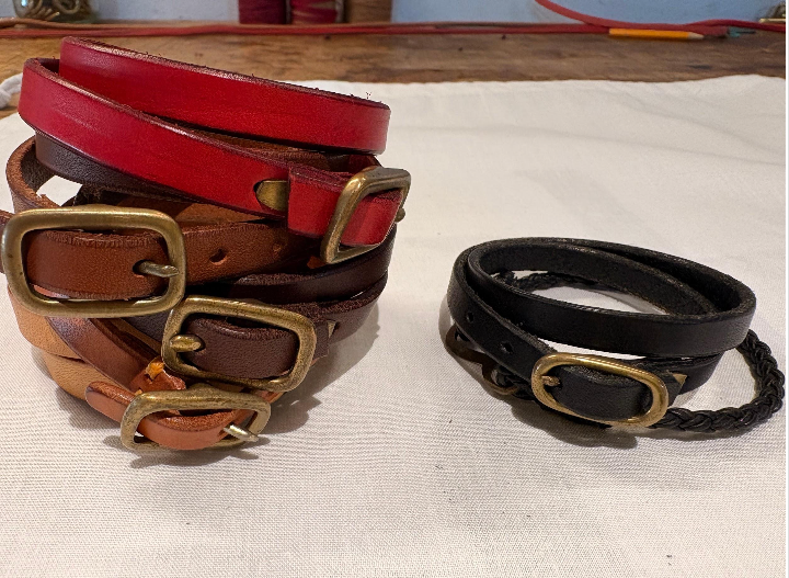 bracelets square & oval buckl