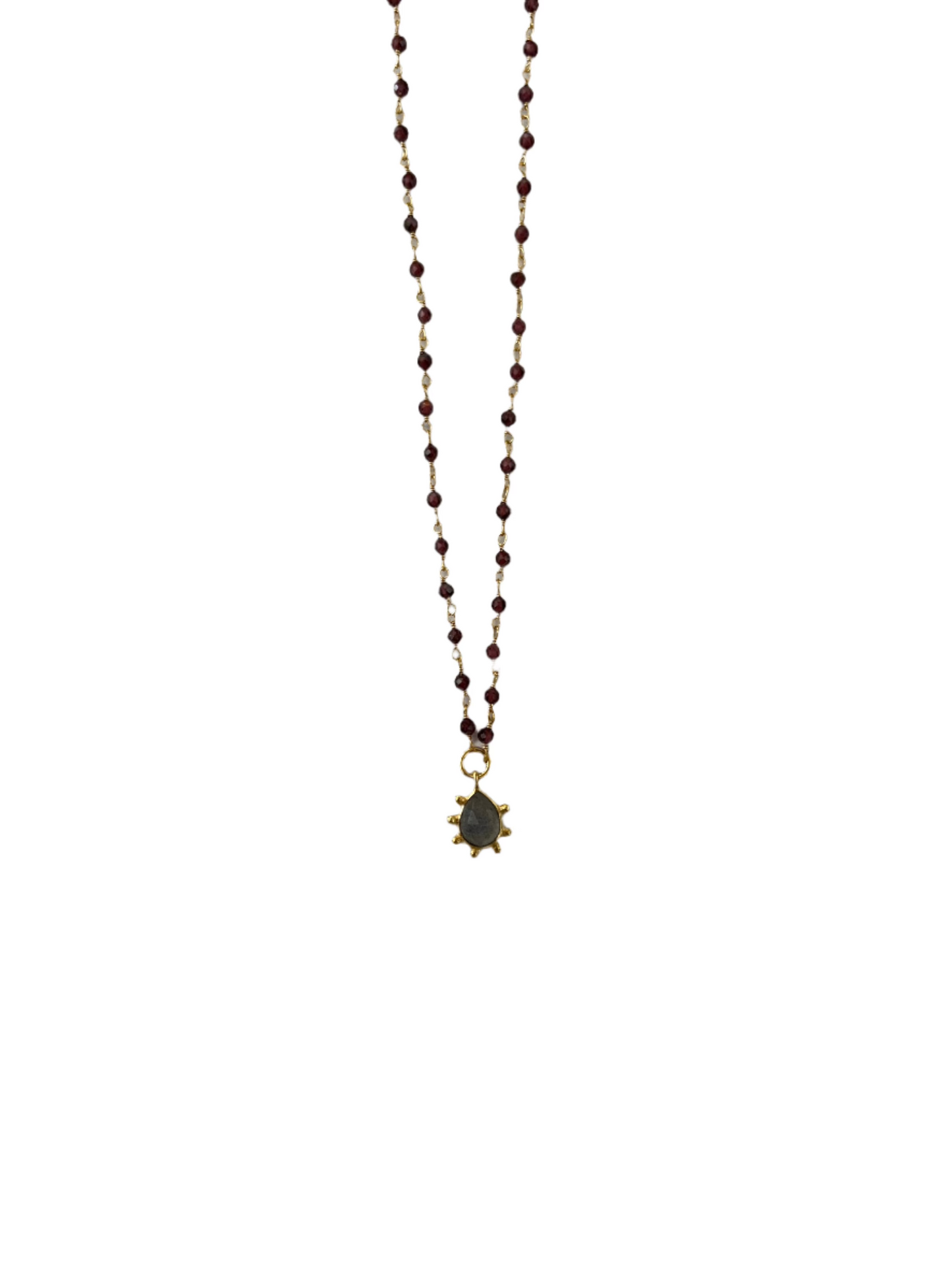 Yoyes Banti - 34: Collar Rosario Oval Gota Invierno
