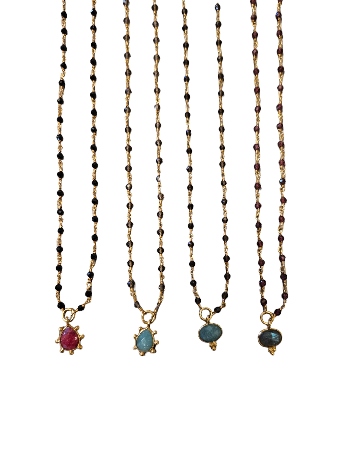 Yoyes Banti - 34: Collar Rosario Oval Gota Invierno
