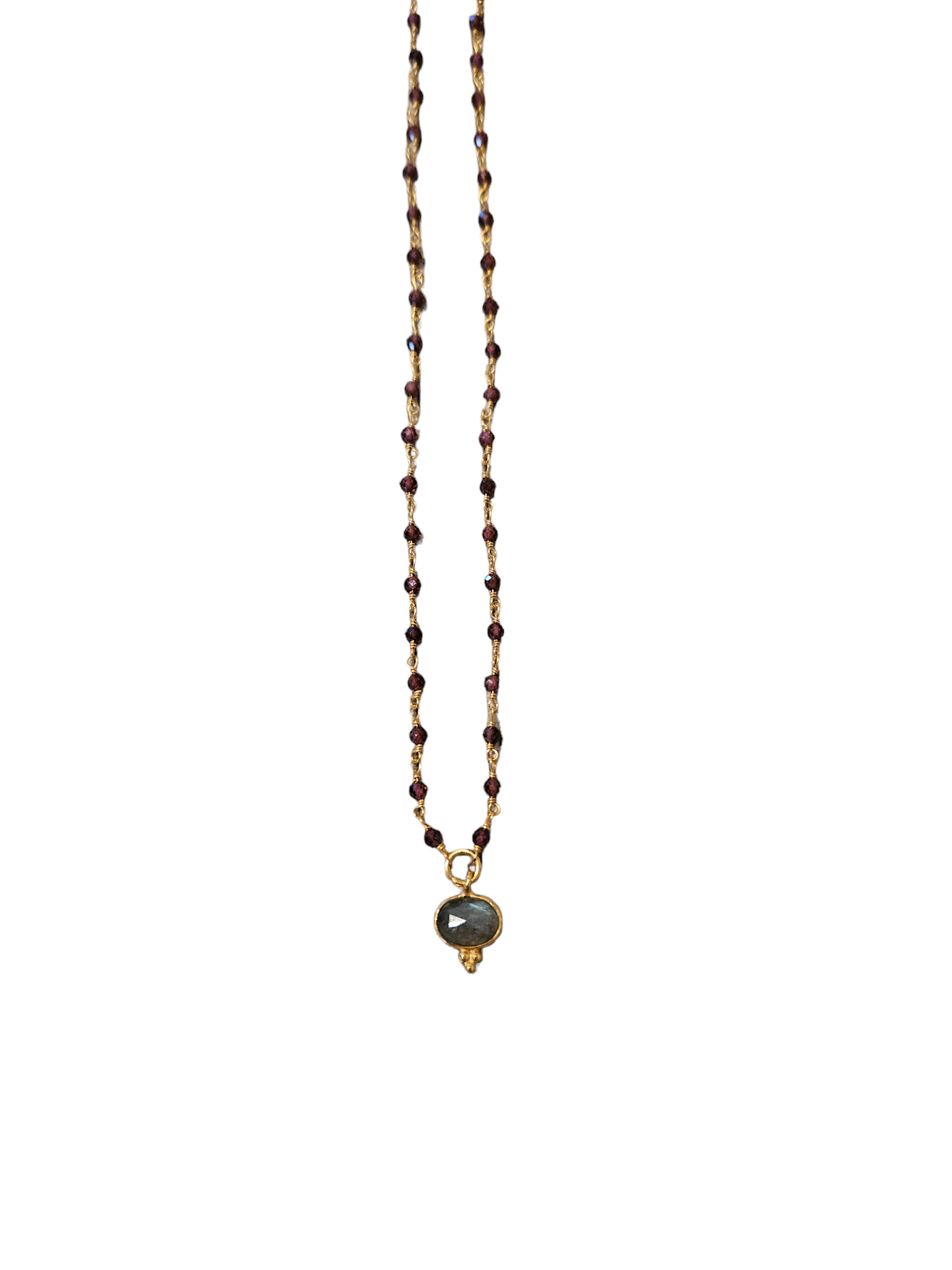 Yoyes Banti - 34: Collar Rosario Oval Gota Invierno