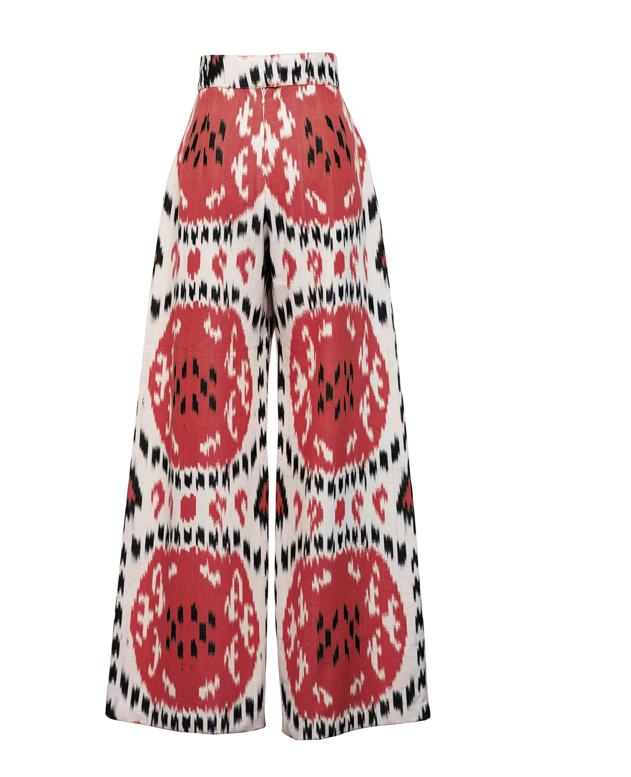 Pantalones safari Ikat arcoíris rojos
