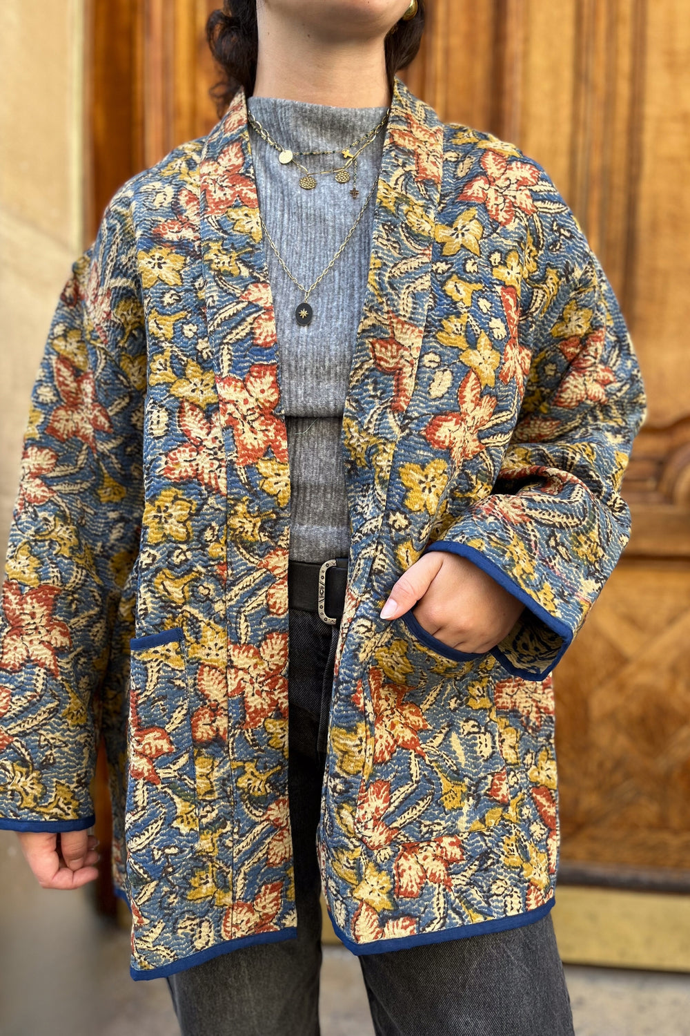 Curiosity Lab - Veste Kimono Kantha