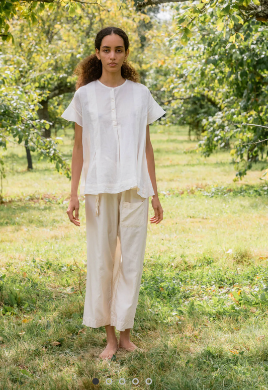 Pantalones japoneses de satén de algodón y seda