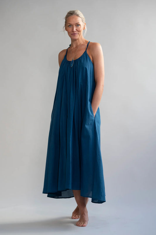 Vestido largo de tirantes - Algodón orgánico