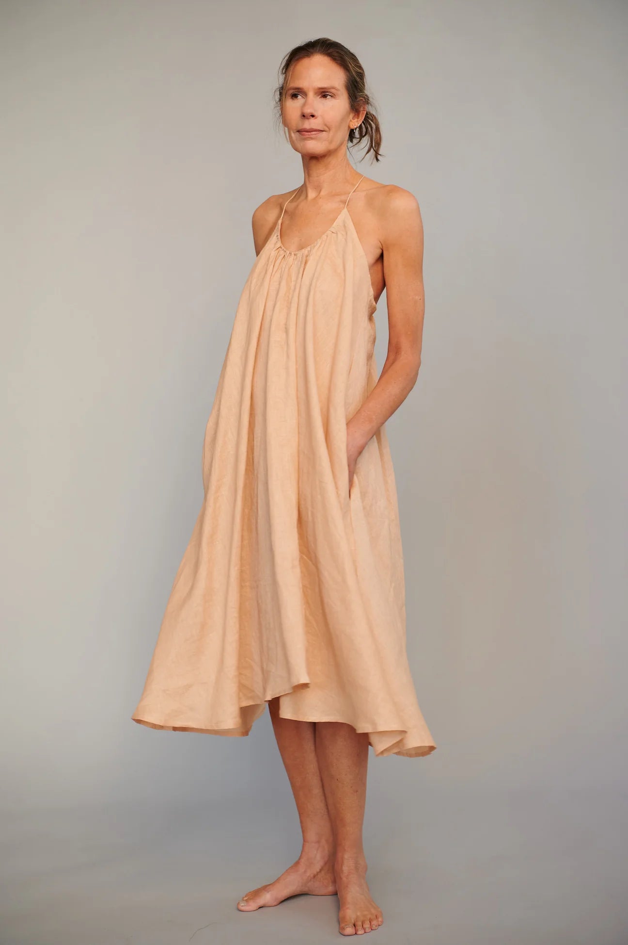 Midi Strap Dress - Linen