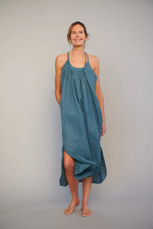 Vestido de tirantes finos - Lino
