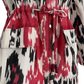 Chaqueta safari Ikat arcoíris roja