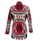 Chaqueta safari Ikat arcoíris roja