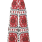 Pantalones safari Ikat arcoíris rojos