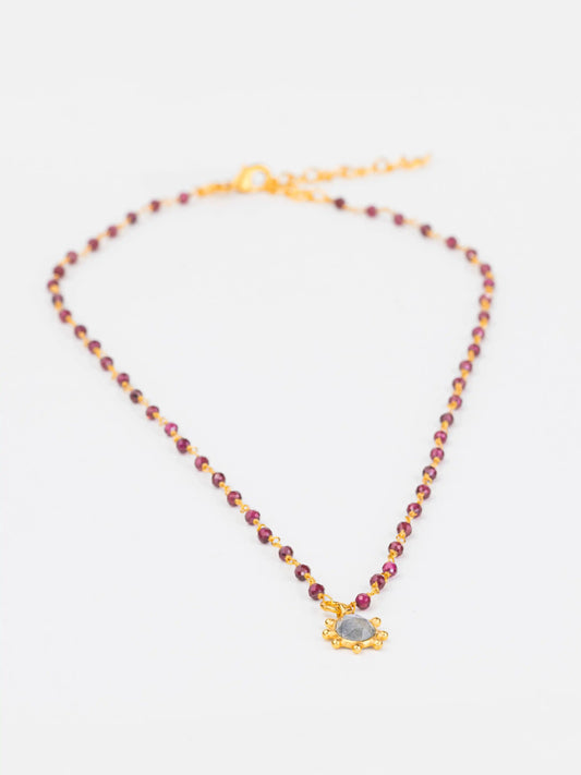 Rosario Oval Drop Winter Necklace